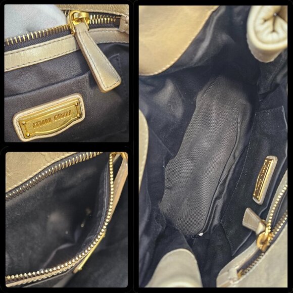 Miu Miu  Matelassé Olive Leather Two-Way Bag - Picture 17 of 17